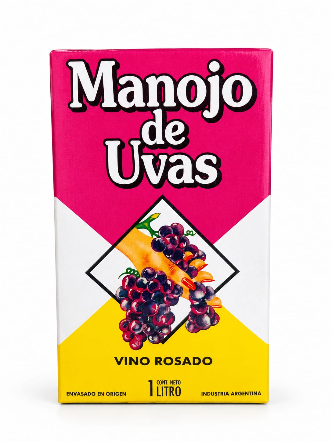 pack vino manojo de uvas rosado 